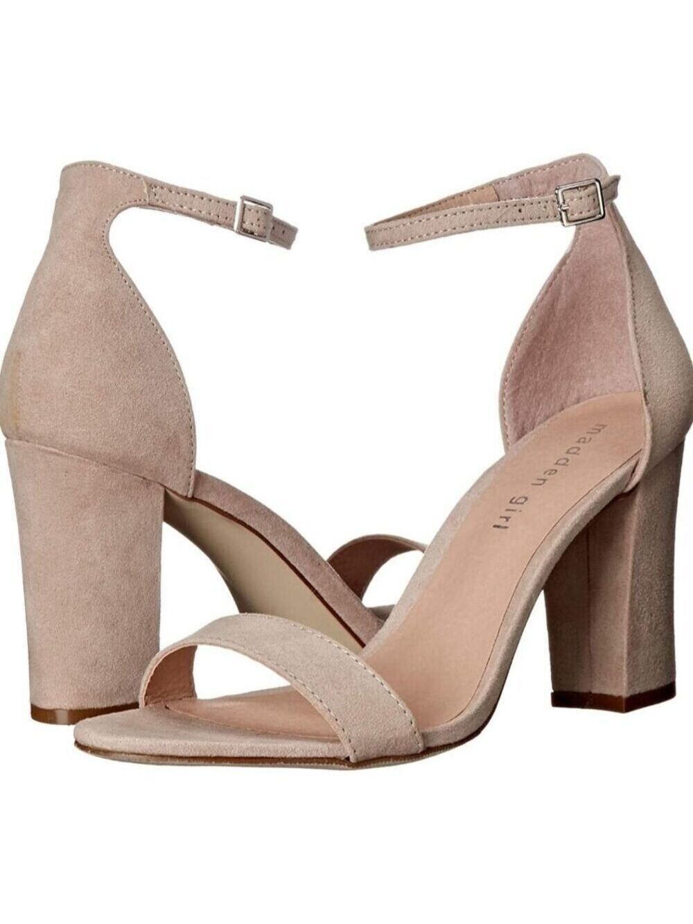 NWT Madden Girl Beella Blush Ankle Strap Block Heel Sandals Size 11M - Picture 4 of 8